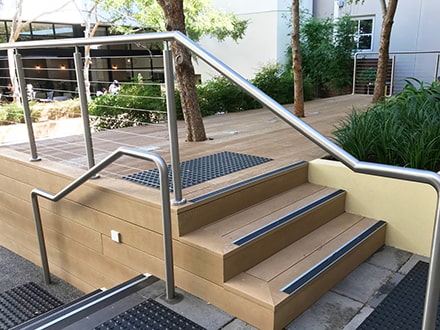 Golden Oak commercial stairs