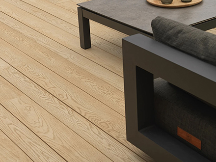 Millboard's new colour with outdoor furniture